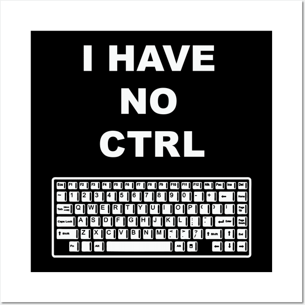 I Have No Ctrl Wall Art by Daletheskater